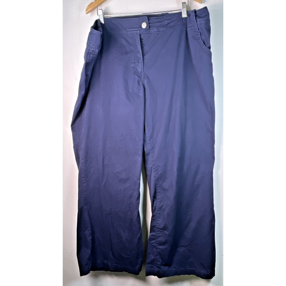 Avenue chinopant Dress Pants 26 Navy Blue Business Casual Pull On Ladies plus